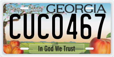 GA license plate CUC0467