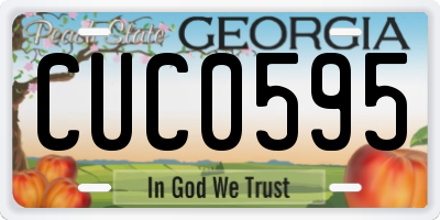 GA license plate CUC0595