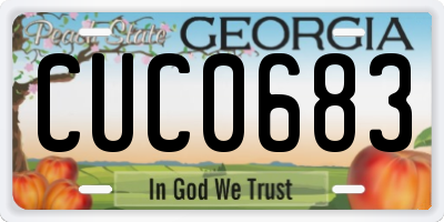 GA license plate CUC0683