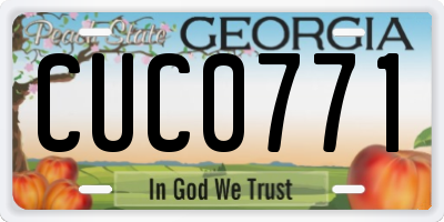 GA license plate CUC0771
