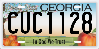GA license plate CUC1128