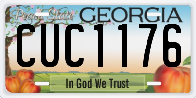 GA license plate CUC1176