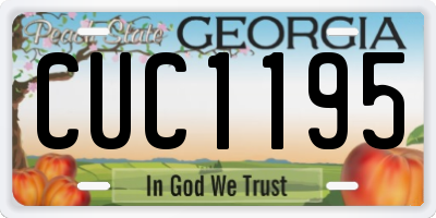 GA license plate CUC1195