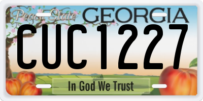 GA license plate CUC1227