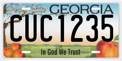 GA license plate CUC1235