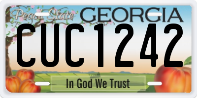 GA license plate CUC1242