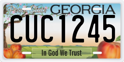 GA license plate CUC1245