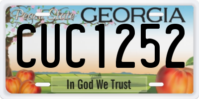 GA license plate CUC1252