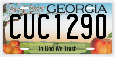 GA license plate CUC1290