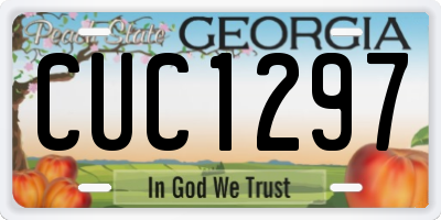 GA license plate CUC1297