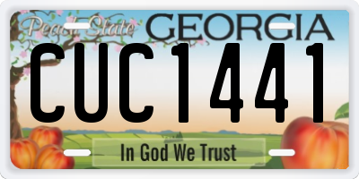 GA license plate CUC1441
