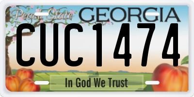 GA license plate CUC1474