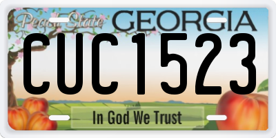GA license plate CUC1523