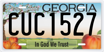 GA license plate CUC1527