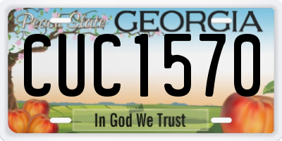 GA license plate CUC1570