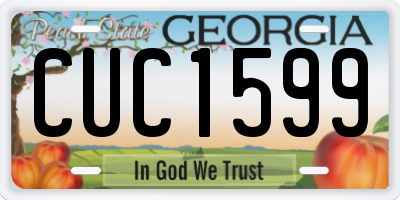 GA license plate CUC1599