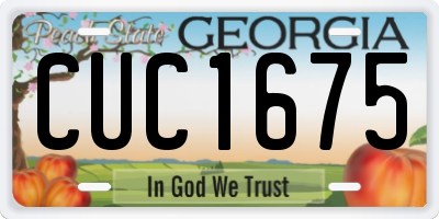 GA license plate CUC1675