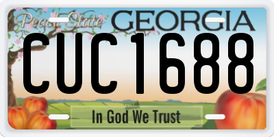 GA license plate CUC1688