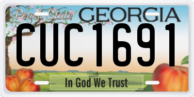 GA license plate CUC1691