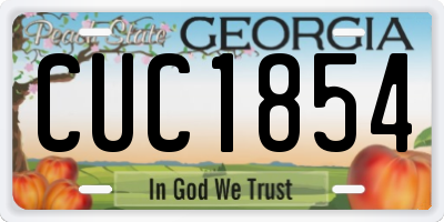 GA license plate CUC1854