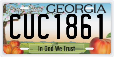 GA license plate CUC1861