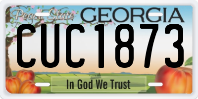 GA license plate CUC1873