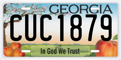 GA license plate CUC1879