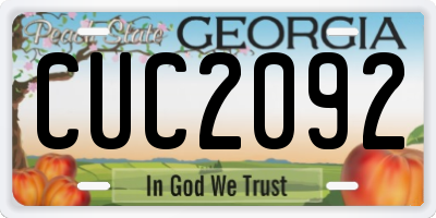 GA license plate CUC2092