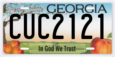 GA license plate CUC2121