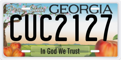 GA license plate CUC2127