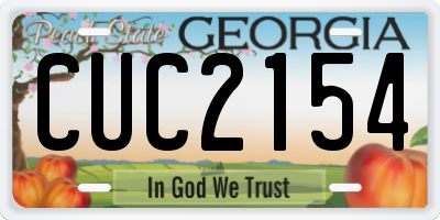 GA license plate CUC2154