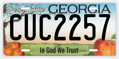 GA license plate CUC2257