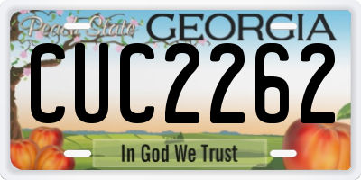 GA license plate CUC2262