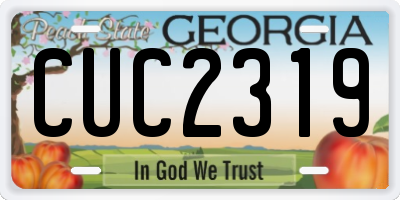 GA license plate CUC2319