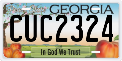 GA license plate CUC2324