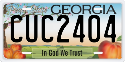 GA license plate CUC2404