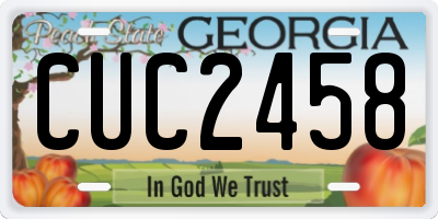 GA license plate CUC2458