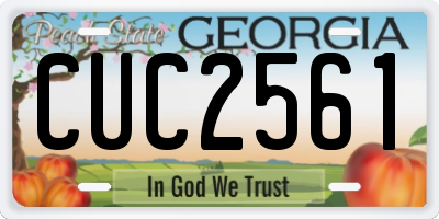 GA license plate CUC2561