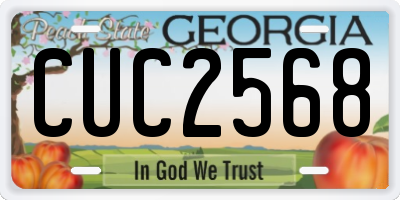 GA license plate CUC2568