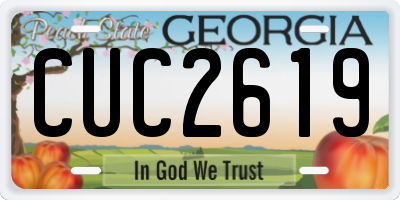 GA license plate CUC2619