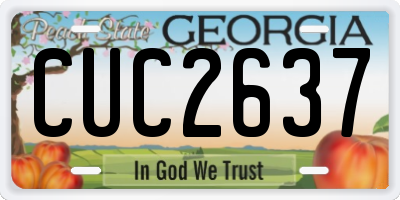 GA license plate CUC2637