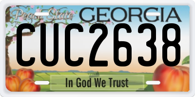GA license plate CUC2638