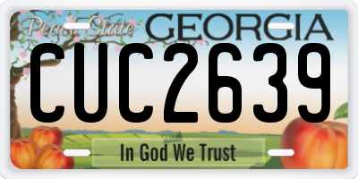 GA license plate CUC2639
