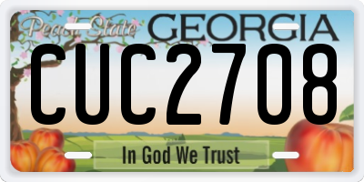 GA license plate CUC2708