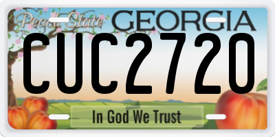 GA license plate CUC2720