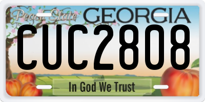 GA license plate CUC2808