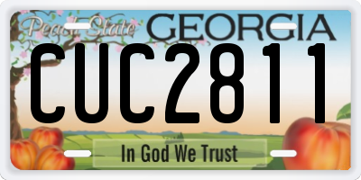 GA license plate CUC2811