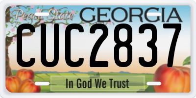 GA license plate CUC2837