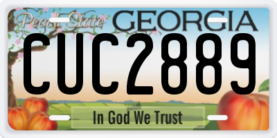GA license plate CUC2889
