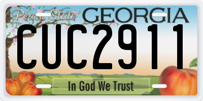 GA license plate CUC2911